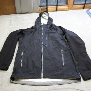 Patagonia Jacket Mens Medium Black Torrentshell Waterproof Hooded Packable Rain